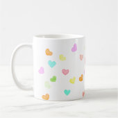 Regenbogenherzen Wasserfarbenfreude Kaffeetasse (Links)