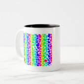 Regenbogenherzen Zweifarbige Tasse (Vorderseite Links)