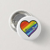 Regenbogenherzsicherheits-Buttonknopf Button (Vorne & Hinten)