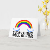 Regenbogenhoffsymbol Coronavirus covid-19 Text Cha Karte (Gelbe Blume)