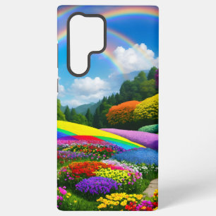 Regenbogenhügel und Blumen Zwei Samsung Galaxy Hülle