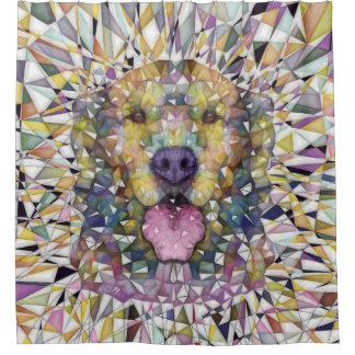 Regenbogenhund Duschvorhang