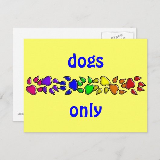 Regenbogenhundedruck Postkarte (Vorne/Hinten)