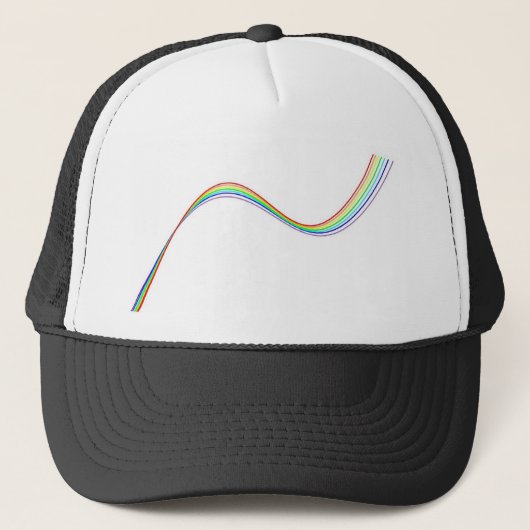 Regenbogenhyperbole Truckerkappe (Vorderseite)