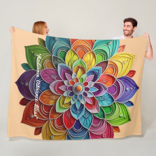 "Regenbogeninspirierte Kunst" Fleecedecke