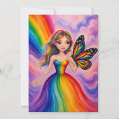 Regenbogenjungfer Feiertagskarte (Vorderseite)