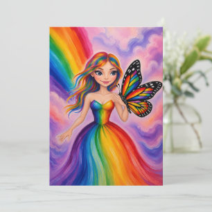 Regenbogenjungfer Feiertagskarte