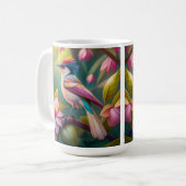 Regenbogenkamm Jay Fantasy-Vogel Kaffeetasse (Vorderseite Links)