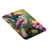 Regenbogenkamm Jay Fantasy-Vogel Magnet (Rechte Seite)