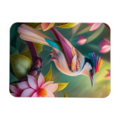 Regenbogenkamm Jay Fantasy-Vogel Magnet (Horizontal)