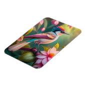 Regenbogenkamm Jay Fantasy-Vogel Magnet (Linke Seite)