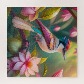 Regenbogenkamm Jay Fantasy-Vogel Puzzle (Horizontal)