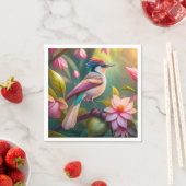 Regenbogenkamm Jay Fantasy-Vogel Serviette (Beispiel)