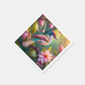 Regenbogenkamm Jay Fantasy-Vogel Serviette (Ecke)