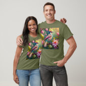 Regenbogenkamm Jay Fantasy-Vogel T-Shirt (Unisex)