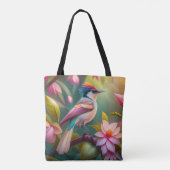 Regenbogenkamm Jay Fantasy-Vogel Tasche (Rückseite)