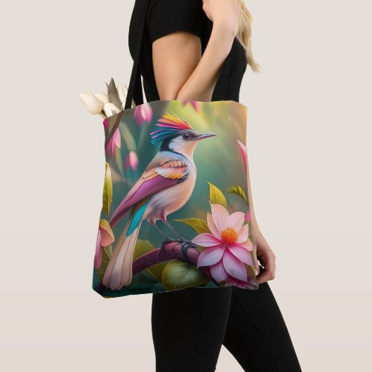 Regenbogenkamm Jay Fantasy-Vogel Tasche (Von Nahem)