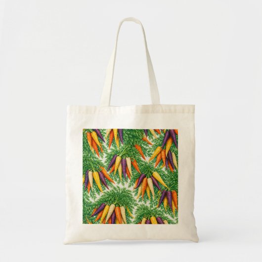Regenbogenkarotten-Ernte Botanisches Muster Tragetasche (Vorne)
