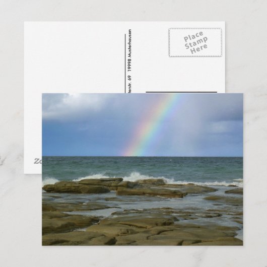 Regenbogenkarte Postkarte (Vorne/Hinten)