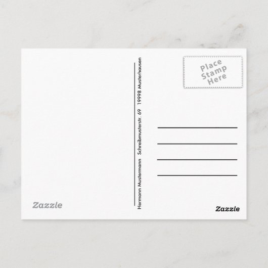 Regenbogenkarte Postkarte (Rückseite)