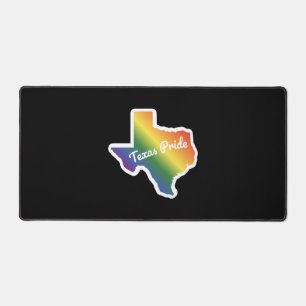 Regenbogenkarte von Texas Design für stolze LGBT+ Schreibtischunterlage