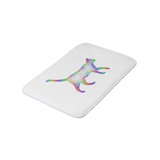 Regenbogenkatze Badematte (Schrägansicht)