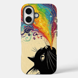 Regenbogenkatze iPhone 16 Hülle