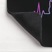 Regenbogenkatze Herzschlag Mousepad (Ecke)