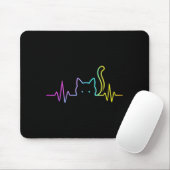 Regenbogenkatze Herzschlag Mousepad (Mit Mouse)