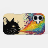 Regenbogenkatze iPhone 16 Hülle (Rückseite (Horizontal))