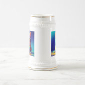 Regenbogenkatze mit Brille Portrait-47567 Bierglas (Mittel)