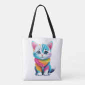 Regenbogenkatze Tasche (Rückseite)