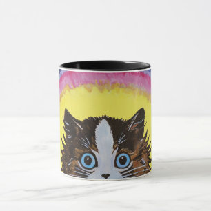 Regenbogenkatze von Louis Wain Tasse