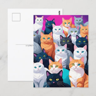 Regenbogenkatzen, Postkreuz Postkarte