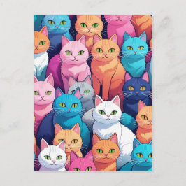 Regenbogenkatzen, Postkreuz Postkarte