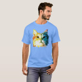 Regenbogenkatzenkopf T-Shirt (Vorne ganz)
