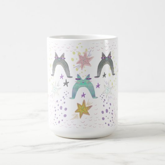 Regenbogenkatzenkunst kaffeetasse (Mittel)