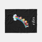 Regenbogenkinder fleece Decke personalisiert. (Vorderseite (Horizontal))