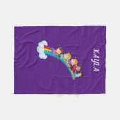 Regenbogenkinder fleece Decke personalisiert. (Vorderseite (Horizontal))