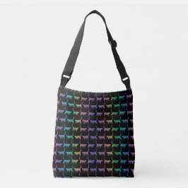 Regenbogenkitty-Katzen-Muster-Taschen-Tasche Tragetaschen Mit Langen Trägern