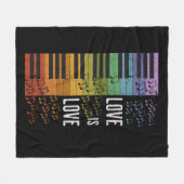 Regenbogenklavier Fleecedecke (Vorderseite (Horizontal))