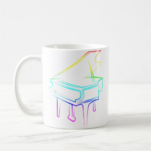 Regenbogenklavier Kaffeetasse