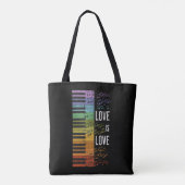 Regenbogenklavier Tasche (Rückseite)