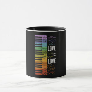 Regenbogenklavier Tasse