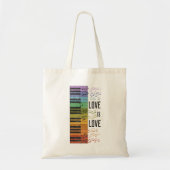 Regenbogenklavier Tragetasche (Vorne)
