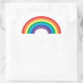 Regenbogenkleber Ovaler Aufkleber (Tasche)