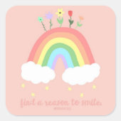 Regenbogenkleber Quadratischer Aufkleber (Vorderseite)