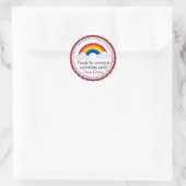 Regenbogenkleber Runder Aufkleber (Tasche)