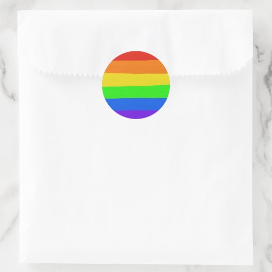 Regenbogenkleber Runder Aufkleber (Tasche)