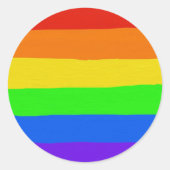 Regenbogenkleber Runder Aufkleber (Vorderseite)